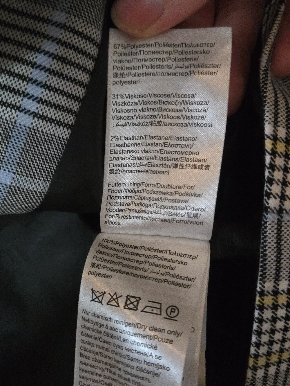 Tom Tailor (135$) | Women’s Gray Plaid Single-Button Blazer, Size 38 - Picture 11 of 12